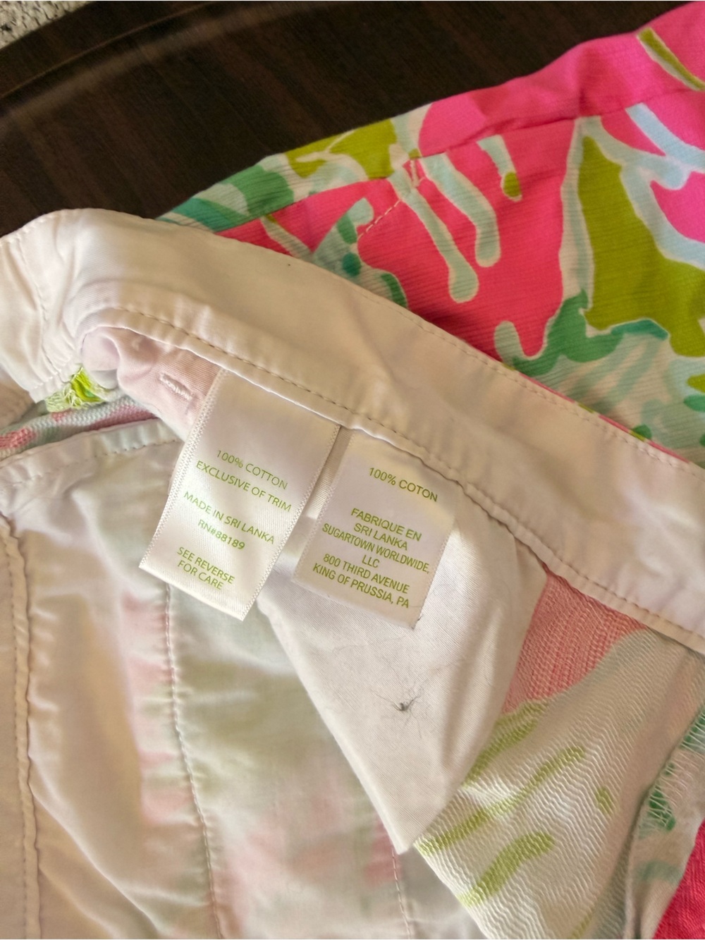 Lilly Pulitzer Floral Scallop Hem Shorts — Pink, Green & White - Picture 4 of 8